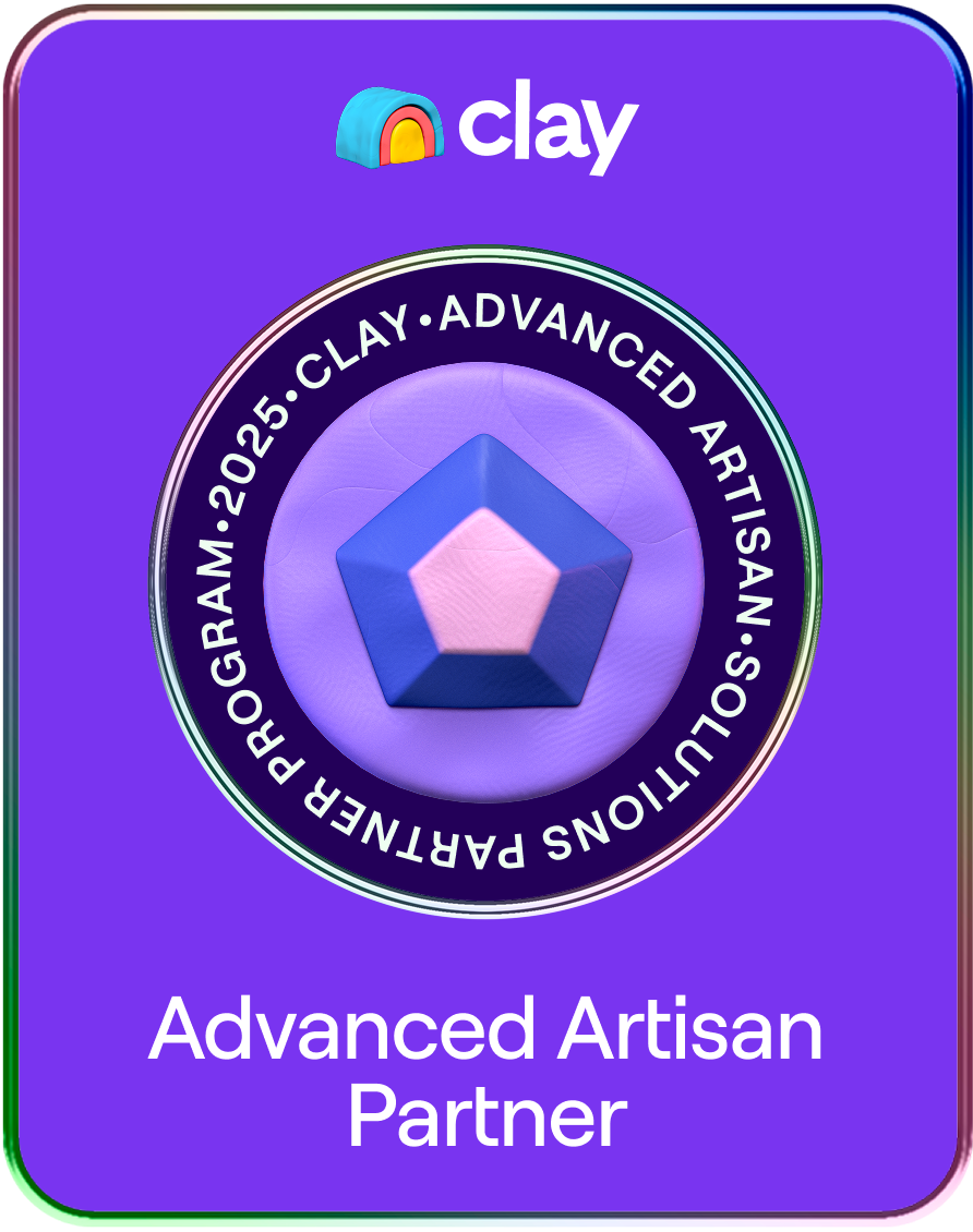 Clay partner badge